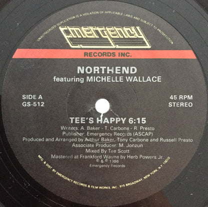 North End Featuring Michelle Wallace : Tee's Happy / Happy Days (12", RE)