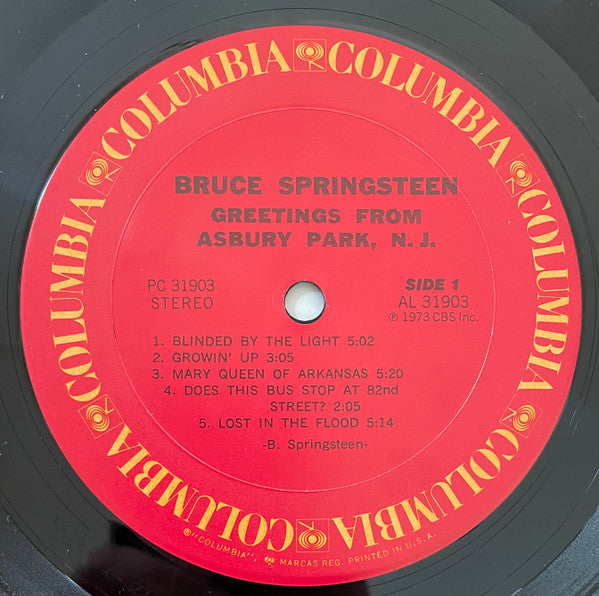 Bruce Springsteen : Greetings From Asbury Park, N.J. (LP, Album, RE, Car)