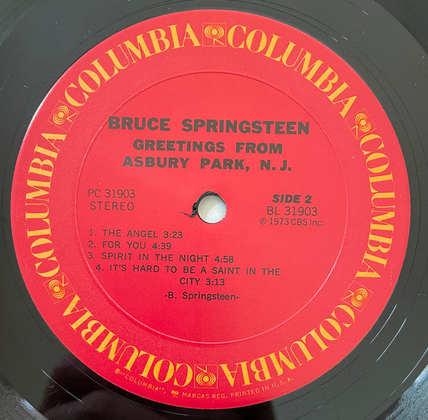 Bruce Springsteen : Greetings From Asbury Park, N.J. (LP, Album, RE, Car)