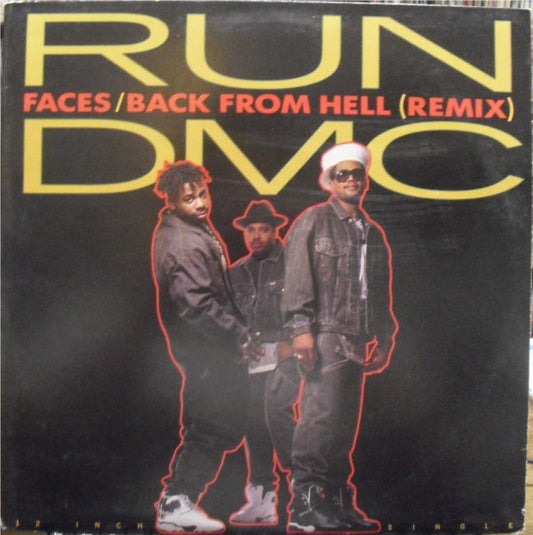 Run-DMC : Faces / Back From Hell (Remix) (12", Promo)