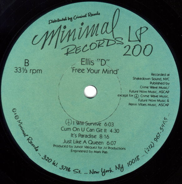 Ellis "D"* : Free Your Mind (LP)