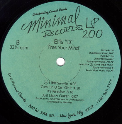 Ellis "D"* : Free Your Mind (LP)