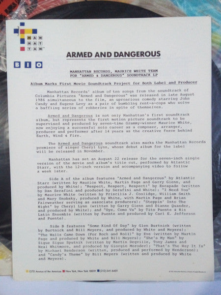 Various : Armed And Dangerous (Original Soundtrack) (LP, Comp, Promo)