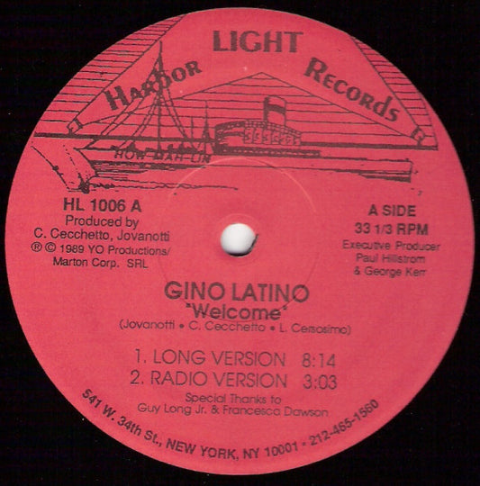 Gino Latino : Welcome / Yo (12")