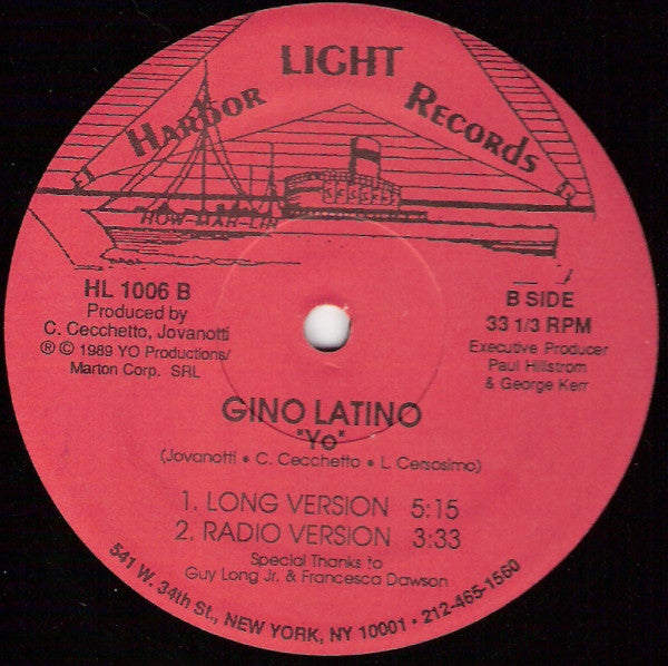 Gino Latino : Welcome / Yo (12")