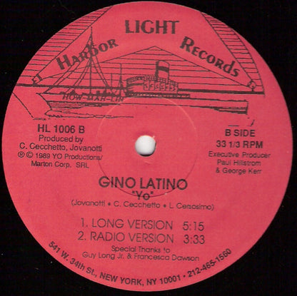 Gino Latino : Welcome / Yo (12")