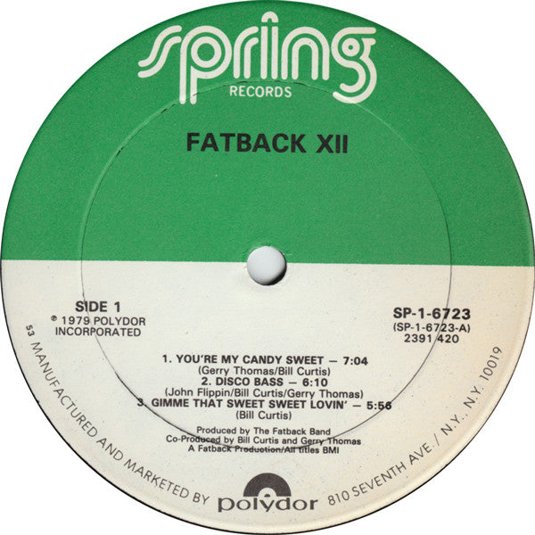 The Fatback Band : Fatback XII (LP, Album, 53 )