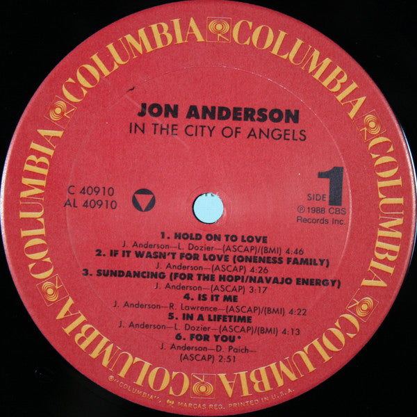 Jon Anderson : In The City Of Angels (LP, Album, Car)