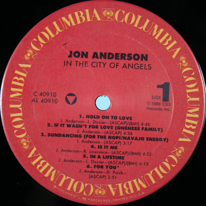 Jon Anderson : In The City Of Angels (LP, Album, Car)