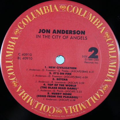 Jon Anderson : In The City Of Angels (LP, Album, Car)
