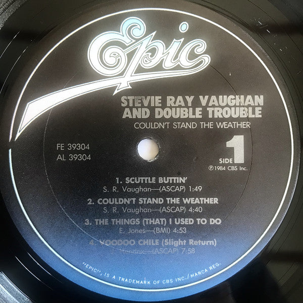 Stevie Ray Vaughan & Double Trouble : Couldn't Stand The Weather (LP, Album, Pit)
