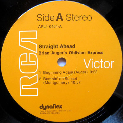 Brian Auger's Oblivion Express : Straight Ahead (LP, Album, Ind)