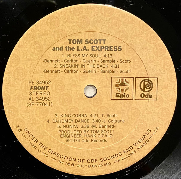 Tom Scott And The L.A. Express : Tom Scott And The L.A. Express (LP, Album, RE, RP, Car)