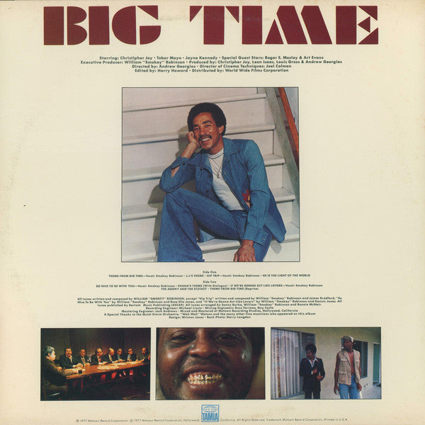 Smokey Robinson : Big Time - Original Music Score From The Motion Picture (LP, Mon)