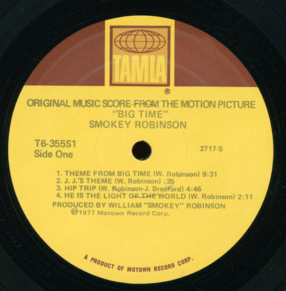 Smokey Robinson : Big Time - Original Music Score From The Motion Picture (LP, Mon)