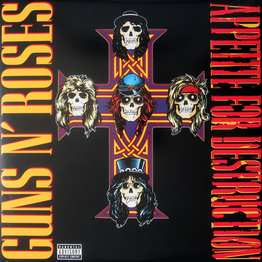 Guns N' Roses : Appetite For Destruction (LP, Album, RE, RM, RP, 180)