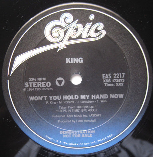 King : Won't You Hold My Hand Now (12", Promo)