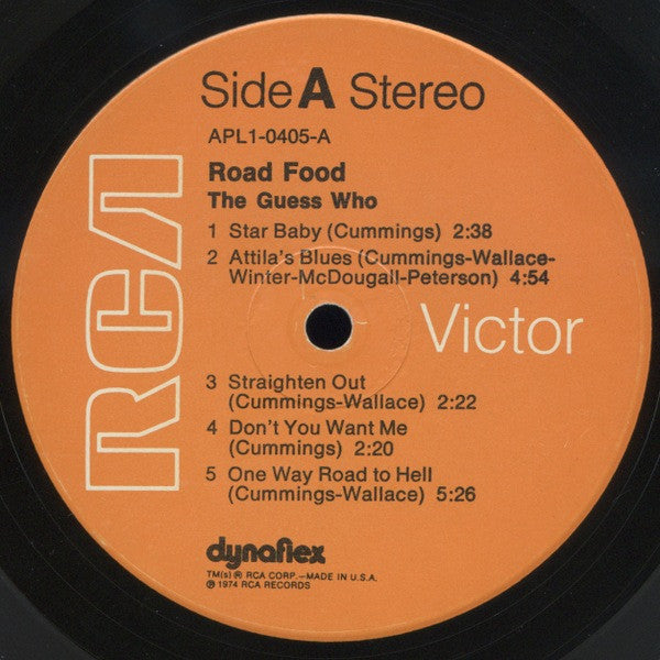 The Guess Who : Road Food (LP, Album, Ind)