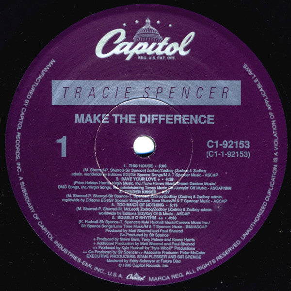 Tracie Spencer : Make The Difference (LP, Album)