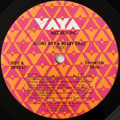 Ricardo Ray & Bobby Cruz : Viven (LP, Album, Gat)