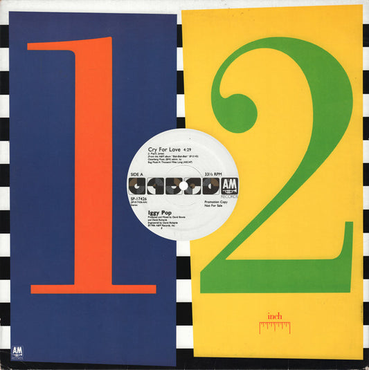 Iggy Pop : Cry For Love (12", Single, Promo)