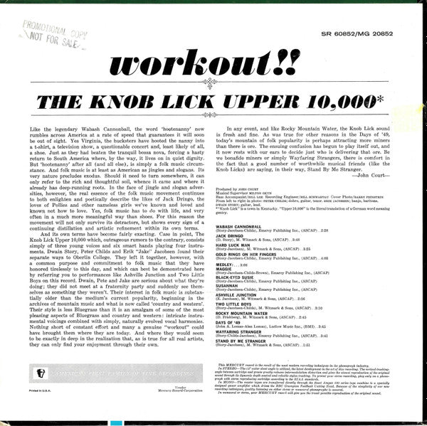 Knob Lick Upper 10,000 : Workout!!! (LP, Album, Mono)