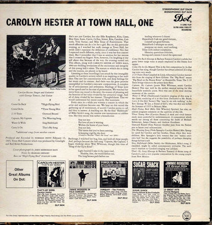 Carolyn Hester : At Town Hall, One (LP, Album, Mono, Ind)