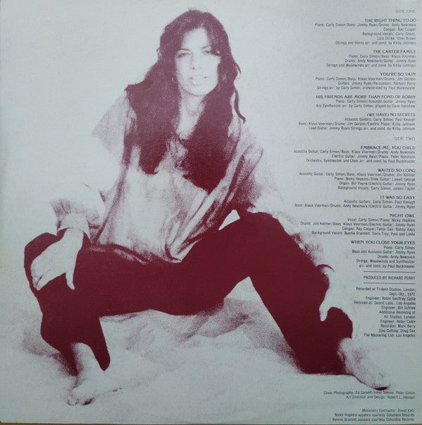 Carly Simon : No Secrets (LP, Album, SP )