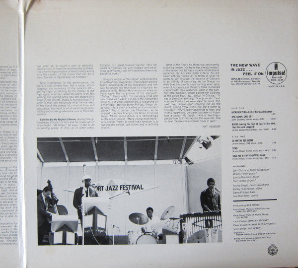 John Coltrane / Archie Shepp : New Thing At Newport (LP, Album, Mono, Gat)