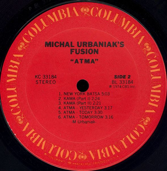 Michal Urbaniak's Fusion : Atma (LP, Album, Pit)