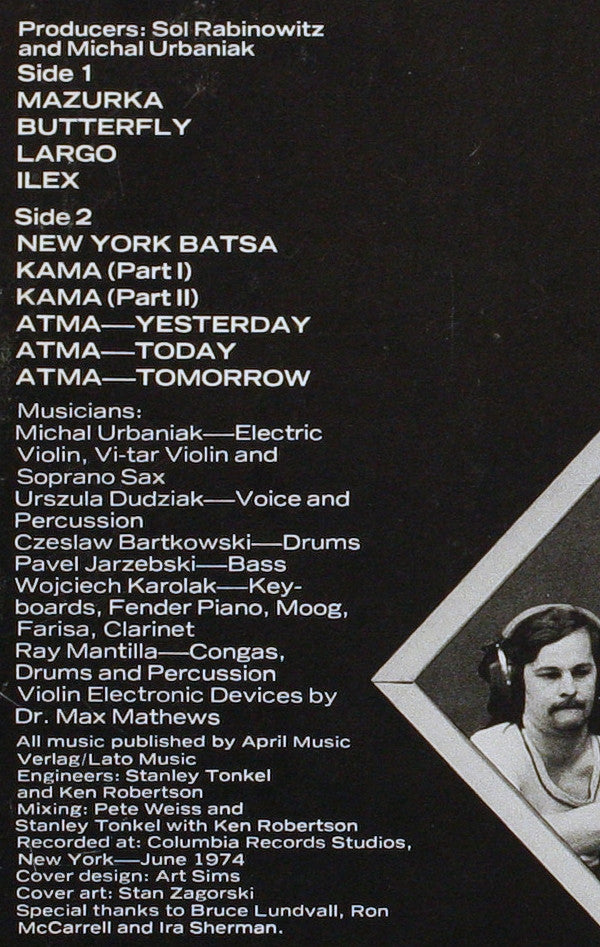 Michal Urbaniak's Fusion : Atma (LP, Album, Pit)