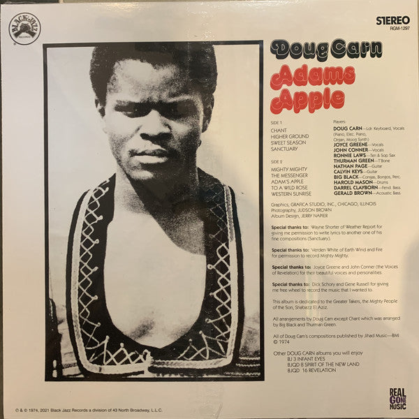 Doug Carn : Adam's Apple (LP, Album, RE, RM, Ora)