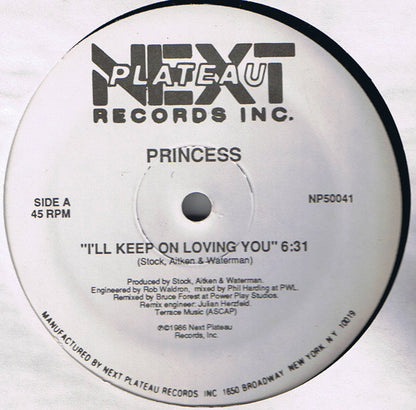 Princess : I'll Keep On Loving You (12", Promo)