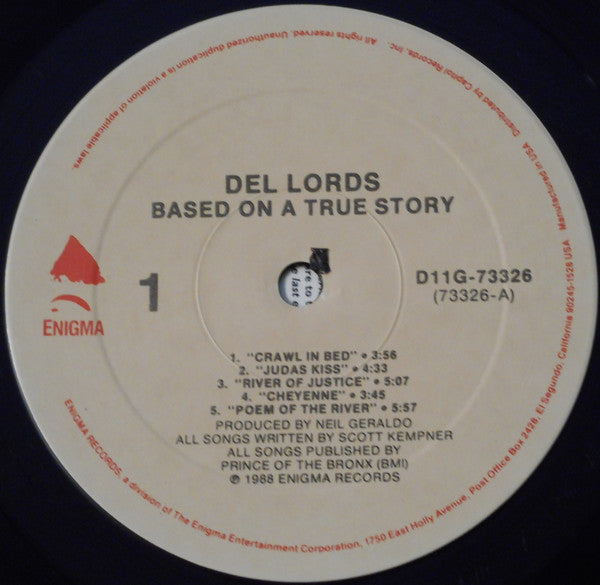 The Del Lords : Based On A True Story (LP, Album, Spe)