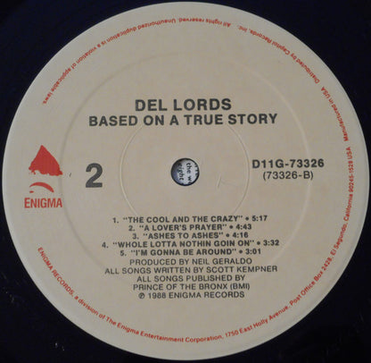 The Del Lords : Based On A True Story (LP, Album, Spe)