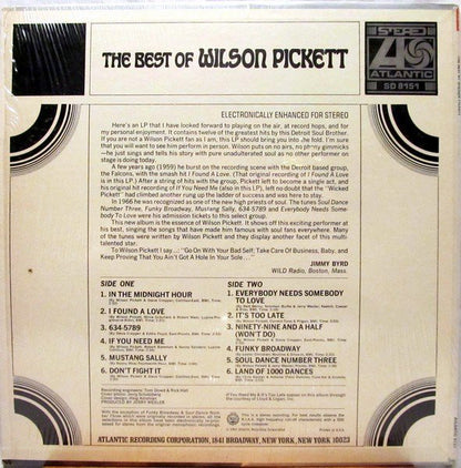 Wilson Pickett : The Best Of Wilson Pickett (LP, Comp, CT)