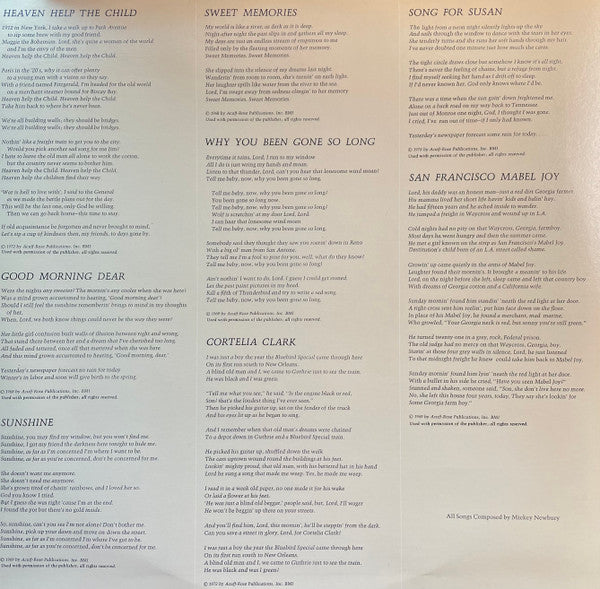 Mickey Newbury : Heaven Help The Child (LP, Album, Pit)