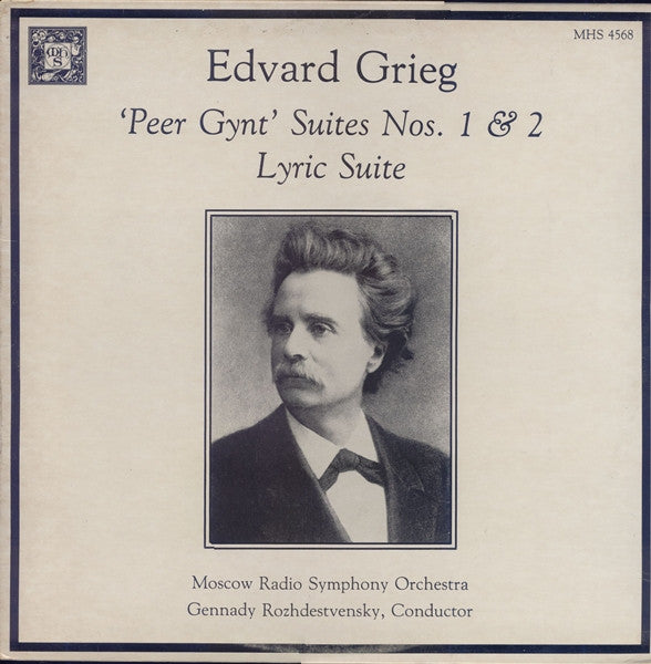 Edvard Grieg, Большой Симфонический Оркестр Всесоюзного Радио, Gennadi Rozhdestvensky : ʻPeer Gyntʼ Suites Nos. 1 & 2, Lyric Suite (LP)