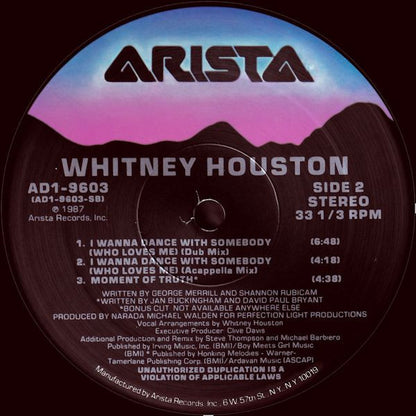 Whitney Houston : I Wanna Dance With Somebody (Who Loves Me) (12", Single)