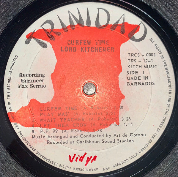 Lord Kitchener : Curfew Time (LP, Album)