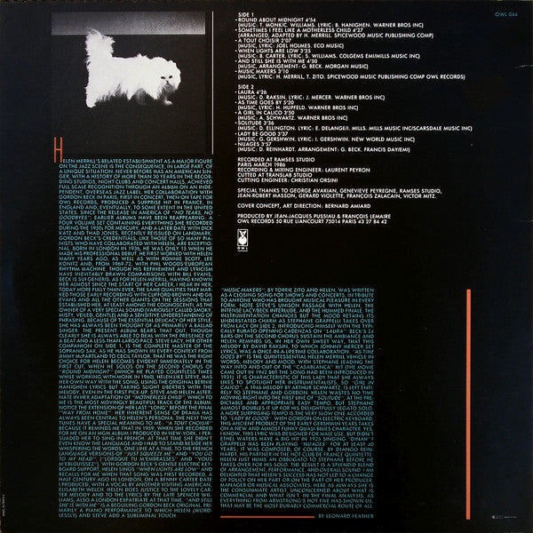Helen Merrill, Gordon Beck, Stéphane Grappelli, Steve Lacy : Music Makers (LP, Album)