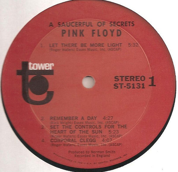 Pink Floyd : A Saucerful Of Secrets (LP, Album, RP)