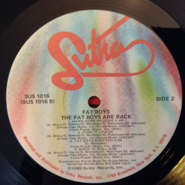 Fat Boys : The Fat Boys Are Back (LP, Album, Hub)