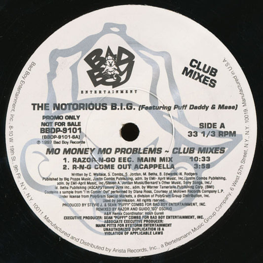 Notorious B.I.G. : Mo Money Mo Problems (Club Mixes) (12", Promo)
