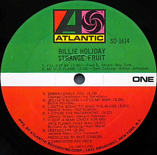 Billie Holiday : Strange Fruit (LP, Comp, Mono, PR,)