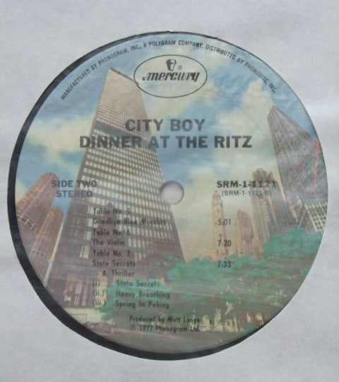 City Boy : Dinner At The Ritz (LP, Album, Ter)