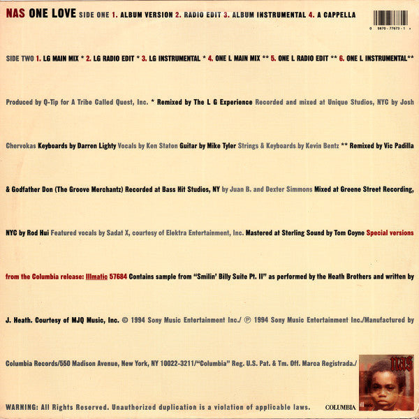 Nas : One Love (12", Single)