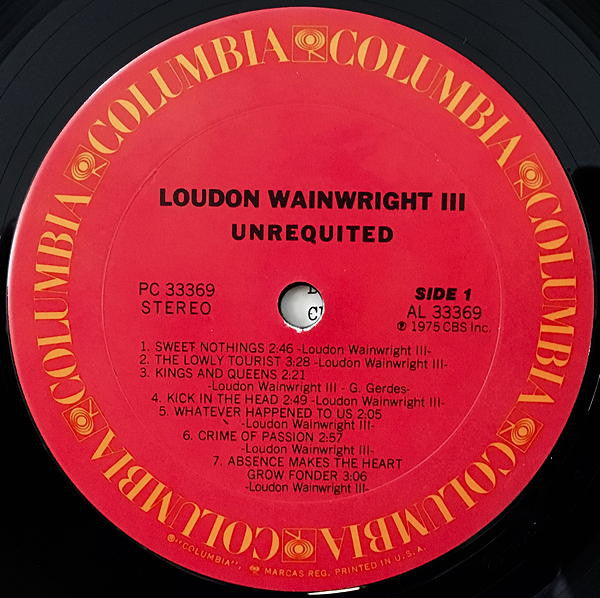 Loudon Wainwright III : Unrequited (LP, Album)