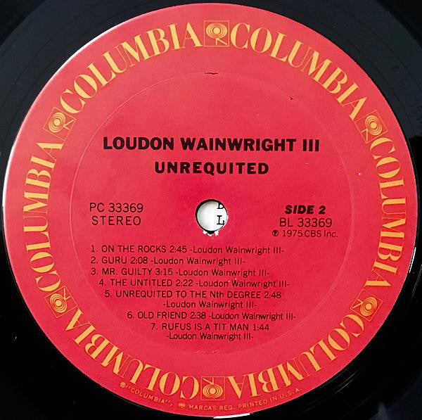 Loudon Wainwright III : Unrequited (LP, Album)