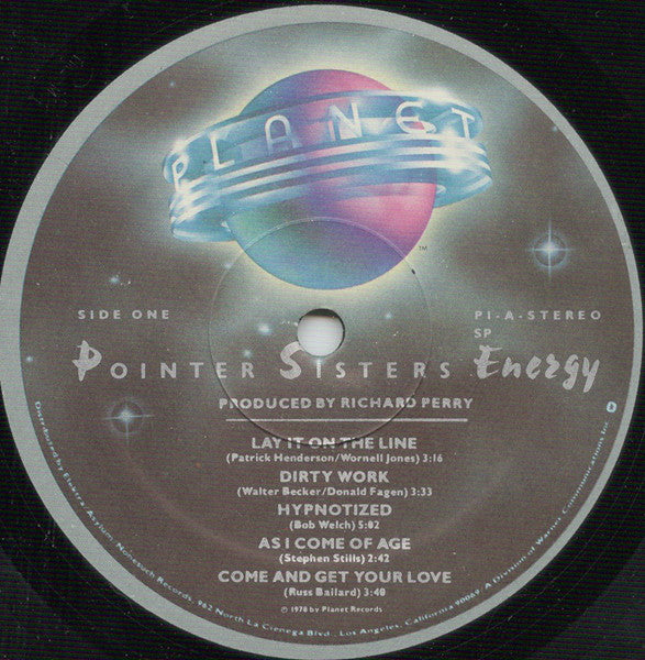 Pointer Sisters : Energy (LP, Album, RE)